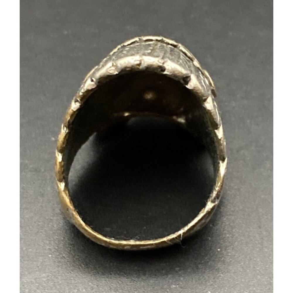 1985 Biker Ring G&S Gordon Smith Silver Tone Native American Chief  Sz  11 LOOK - Picture 3 of 10